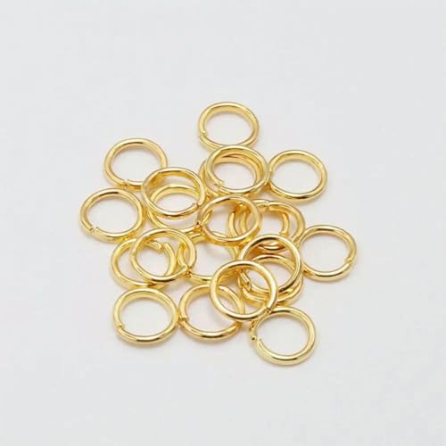 50–200 Stück/Los 3–20 mm Biegeringe, Spaltringe, Verbinder für DIY-Schmuckherstellung, Zubehör, Großhandelsbedarf, Gold, 6 mm x 200 Stück von LNHBZ