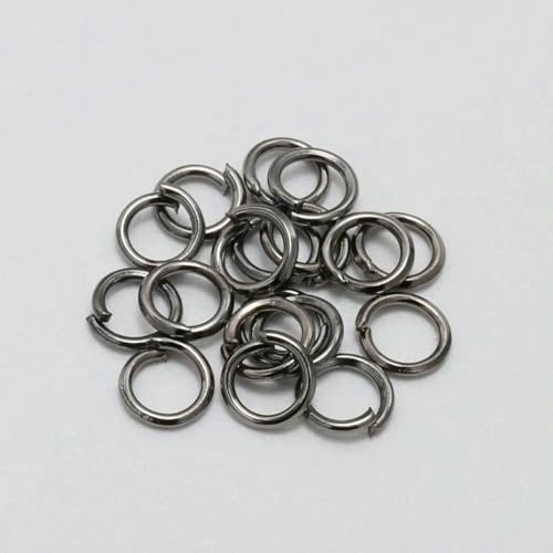 50–200 Stück/Los 3–20 mm Biegeringe, Spaltringe, Verbinder für DIY-Schmuckherstellung, Zubehör, Großhandelsbedarf, Gunblack, 10 mm x 200 Stück von LNHBZ