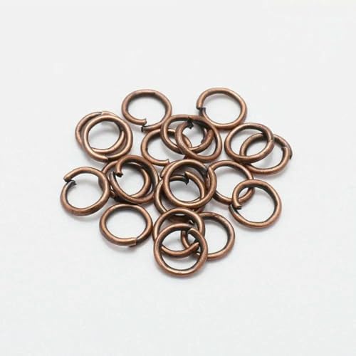 50–200 Stück/Los 3–20 mm Biegeringe, Spaltringe, Verbinder für DIY-Schmuckherstellung, Zubehör, Großhandelsbedarf, Rotkupfer, 3,0 mm x 200 Stück von LNHBZ