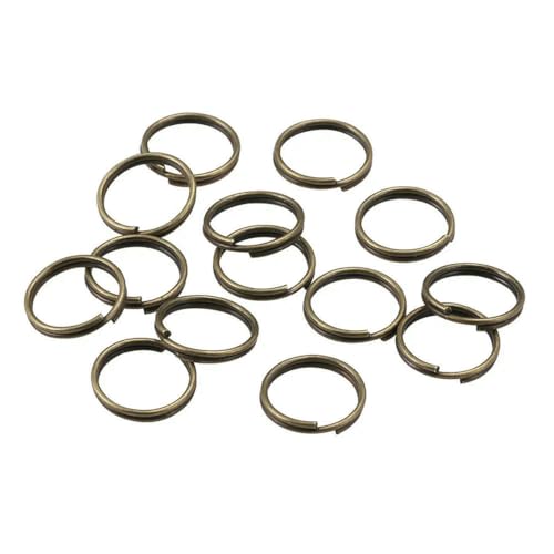 50–200 Stück/Los 4–20 mm offene Biegeringe, Doppelschlaufen, Spaltringe, Verbinder für DIY-Schmuckherstellung, Zubehör – Antikbronze – 16 mm x 100 Stück von LNHBZ