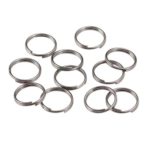 50–200 Stück/Los 4–20 mm offene Biegeringe, Doppelschlaufen, Spaltringe, Verbinder für DIY-Schmuckherstellung, Zubehör – Gun Black – 8 mm x 200 Stück von LNHBZ