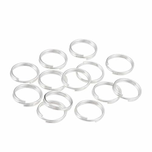 50–200 Stück/Los 4–20 mm offene Biegeringe, Doppelschlaufen, Spaltringe, Verbinder für DIY-Schmuckherstellung, Zubehör – Silber – 7 mm x 200 Stück von LNHBZ