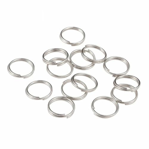 50–200 Stück/Los 4–20 mm offene Biegeringe, Doppelschlaufen, Spaltringe, Verbinder für DIY-Schmuckherstellung, Zubehör – Weiß K – 6 mm x 200 Stück von LNHBZ