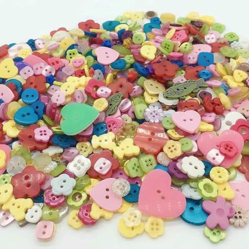 50 Gramm Mix-Größe, rund, schöne Knöpfe zum Nähen, passend für Scrapbooking, Bekleidung, Basteln, Aufkleber für Kinder, Bastelzubehör, BN0613 von LNHBZ
