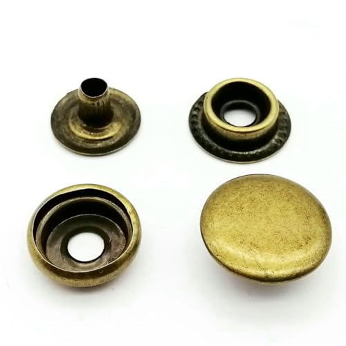 50 Sets 10/12,5/15 mm #633 655 831 201 Metall-Nähdruckknopf Druckknopf Ledertasche Kleidung Jacke Mantel Reparaturwerkzeug-Bronze 15 mm 201 von LNHBZ