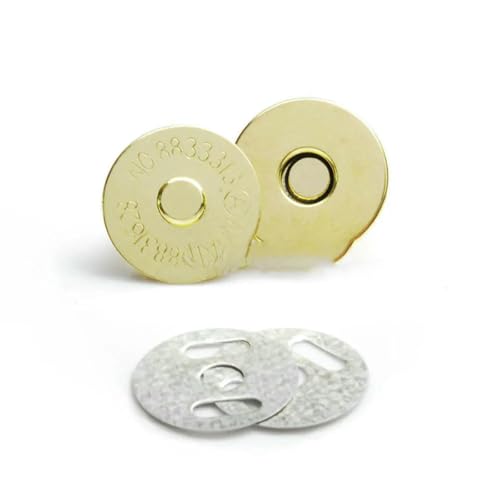 50 Sets Metallmagnet-Druckknöpfe, Verschlüsse für Kleidung, Taschen, Nähzubehör, 4-in-1, stark magnetisch, 10 mm, 14,0 mm, 18 mm, Gold, Durchmesser 10 mm 50 Sets Metallmagnet-Druckknöpfe, Verschlüsse für Kleidung, Taschen, Nähzubehör, 4-in-1, stark magnetisch, 10 mm, 14,0 mm, 18 mm, Gold, Durchmesser 10 mm von LNHBZ