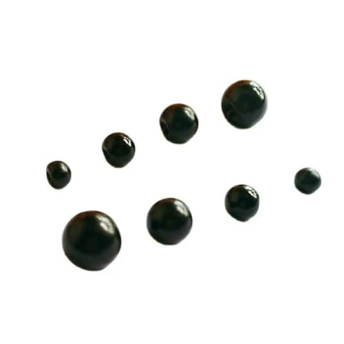 50 Stück/Los 6 mm, 8 mm, 10 mm, 12 mm Perlmuttknopf zum Basteln Schwarze runde Perlenknöpfe, Scrapbooking-Zubehör Knopf-8 mm von LNHBZ
