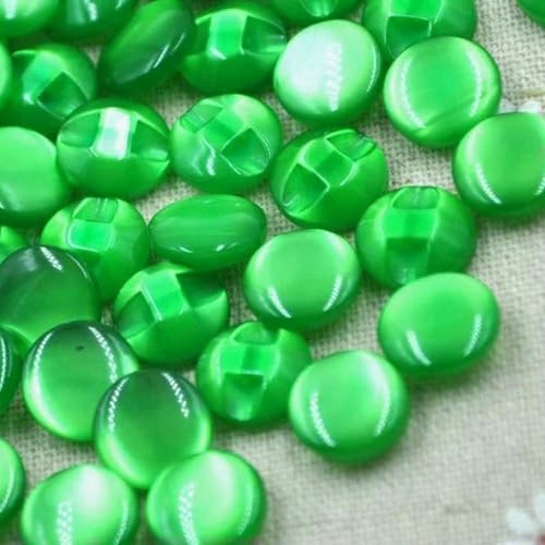 50 Stück 12,5 mm Hemdknöpfe aus Kunstharz, Perlmuttknöpfe, Nähzubehör, Basteln, Grün, 50 Stück von LNHBZ