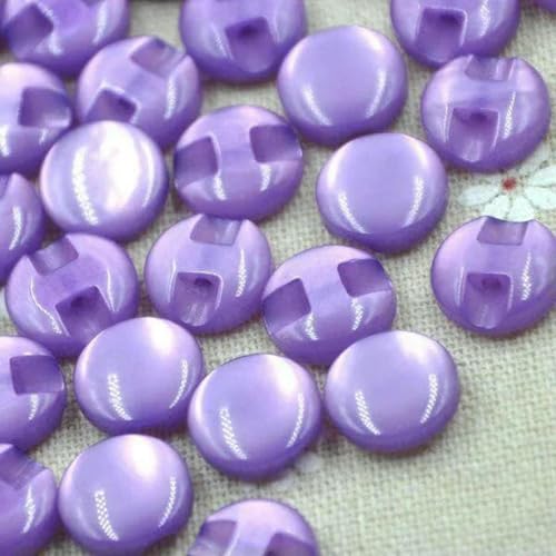 50 Stück 12,5 mm Hemdknöpfe aus Kunstharz, Perlmuttknöpfe, Nähzubehör, Basteln, Lila, 50 Stück von LNHBZ