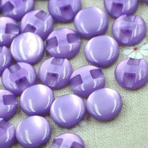 50 Stück 12,5 mm Hemdknöpfe aus Kunstharz, Perlmuttknöpfe, Nähzubehör, Basteln, Lila, 50 Stück von LNHBZ