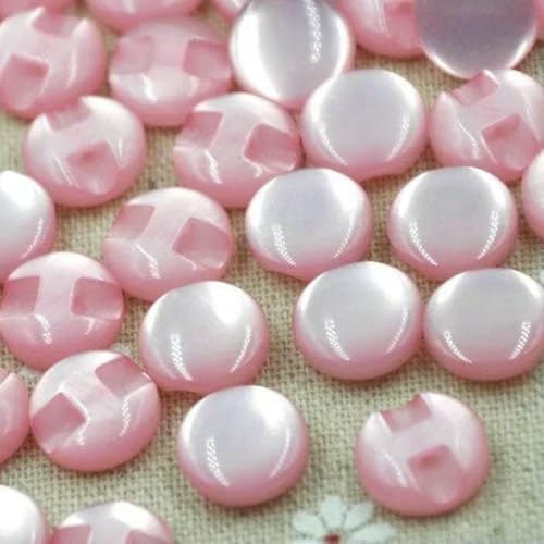 50 Stück 12,5 mm Hemdknöpfe aus Kunstharz, Perlmuttknöpfe, Nähzubehör, Basteln, Rosa, 50 Stück von LNHBZ