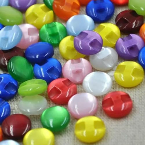 50 Stück 12,5 mm Hemdknöpfe aus Kunstharz, Perlmuttknöpfe, Nähzubehör, Basteln, mehrfarbig, 50 Stück von LNHBZ