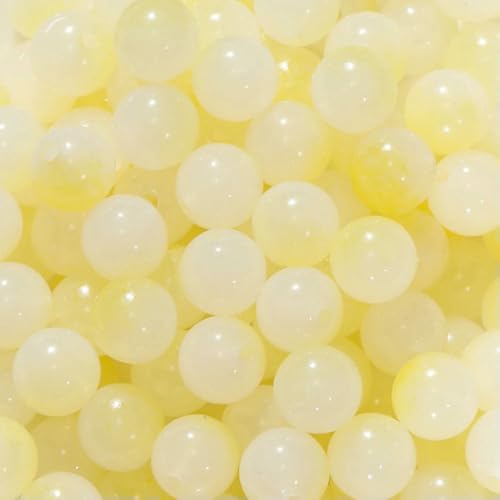 50 Stück 8/10 mm bunte runde Acrylperlen mit Gelee-Ergebnis, lose Abstandsperlen für DIY-Armbänder, Halsketten, Schmuckherstellungszubehör – Gelbweiß – 10 mm x 50 Stück 50 Stück 8/10 mm bunte runde Acrylperlen mit Gelee-Ergebnis, lose Abstandsperlen für DIY-Armbänder, Halsketten, Schmuckherstellungszubehör – Gelbweiß – 10 mm x 50 Stück von LNHBZ