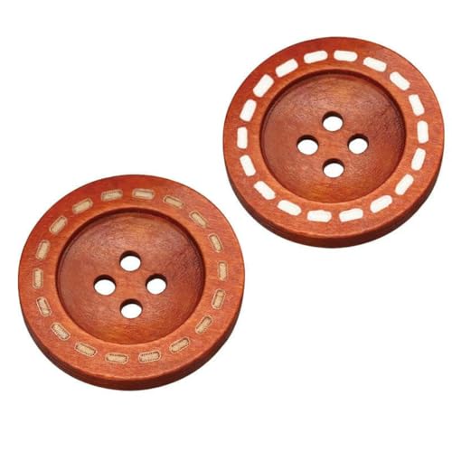 50 Stück DIY Holzknöpfe Nähzubehör Handgefertigte Holzhandwerksdekoration Kinderkleidung Bekleidung 4-Loch Retro Runder Holzknopf-G-Stil 50 Stück-25 mm 50 Stück DIY Holzknöpfe Nähzubehör Handgefertigte Holzhandwerksdekoration Kinderkleidung Bekleidung 4-Loch Retro Runder Holzknopf-G-Stil 50 Stück-25 mm von LNHBZ