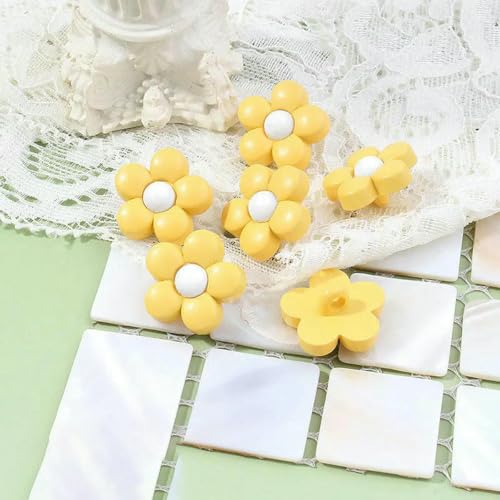 50 Stück Knöpfe Blumen-Nähknöpfe Bastelknöpfe Kinderknöpfe für DIY-Kinderkleidung 15/18 mm-Gelb-18 mm 50 Stück 50 Stück Knöpfe Blumen-Nähknöpfe Bastelknöpfe Kinderknöpfe für DIY-Kinderkleidung 15/18 mm-Gelb-18 mm 50 Stück von LNHBZ