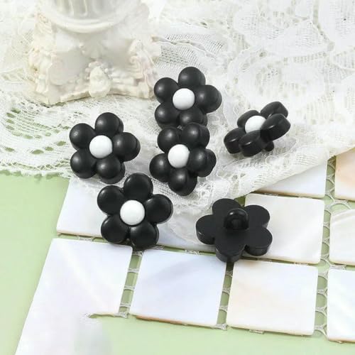 50 Stück Knöpfe Blumen-Nähknöpfe Bastelknöpfe Kinderknöpfe für DIY-Kinderkleidung 15/18 mm-Schwarz-15 mm 50 Stück 50 Stück Knöpfe Blumen-Nähknöpfe Bastelknöpfe Kinderknöpfe für DIY-Kinderkleidung 15/18 mm-Schwarz-15 mm 50 Stück von LNHBZ