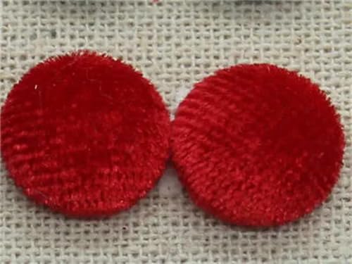 50 Stück Mix-Farben Flatback Cordur Stoff überzogene runde Knöpfe Home Garden Crafts Cabochon Scrapbooking Button 13,0 mm-6 rot 50 Stück von LNHBZ