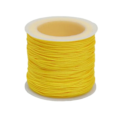 50 m/Rolle, 0,8 mm, Nylonfaden, chinesische Knotenschnur, geflochtene Schnur für DIY-Quasten, Perlenschnur, Schmuckherstellung, gelb, 0,8 mm, 50 m 50 m/Rolle, 0,8 mm, Nylonfaden, chinesische Knotenschnur, geflochtene Schnur für DIY-Quasten, Perlenschnur, Schmuckherstellung, gelb, 0,8 mm, 50 m von LNHBZ