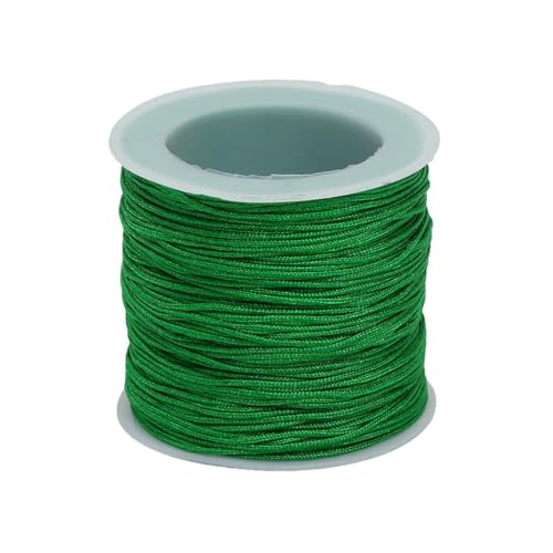 50 m/Rolle, 0,8 mm, Nylonfaden, chinesische Knotenschnur, geflochtene Schnur für DIY-Quasten, Perlenschnur, Schmuckherstellung, grasgrün, 0,8 mm, 50 m 50 m/Rolle, 0,8 mm, Nylonfaden, chinesische Knotenschnur, geflochtene Schnur für DIY-Quasten, Perlenschnur, Schmuckherstellung, grasgrün, 0,8 mm, 50 m von LNHBZ