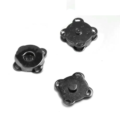5er-Set Metall-Magnetknopf, Magnetverschluss, Schnalle für Kleidung, Tasche, DIY, Basteln, Nähzubehör, 10 mm, 15 mm, 18 mm – 14,5 mm, Gun Black von LNHBZ