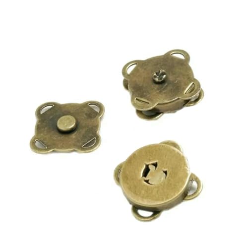 5er-Set Metall-Magnetknopf, Magnetverschluss, Schnalle für Kleidung, Tasche, DIY, Basteln, Nähzubehör, 10 mm, 15 mm, 18 mm - 18,5 mm, Bronze von LNHBZ