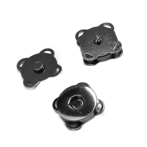 5er-Set Metall-Magnetknopf, Magnetverschluss, Schnalle für Kleidung, Tasche, DIY, Basteln, Nähzubehör, 10 mm, 15 mm, 18 mm – 18,5 mm, Gun Black von LNHBZ