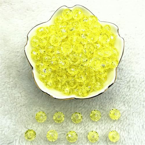 6/8/10 mm transparente facettierte flache Acrylperlen, Perlen, Schmuckherstellung, DIY, handgefertigtes Armbandzubehör, 6–10 mm (30 Stück) von LNHBZ