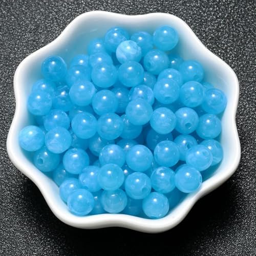6–18 mm Farbverlauf-Acrylperlen, rund, Katzenauge, lose Abstandsperlen für die Schmuckherstellung, DIY, handgefertigtes Armband, Halskettenzubehör, 32–12 mm (30 Stück) von LNHBZ