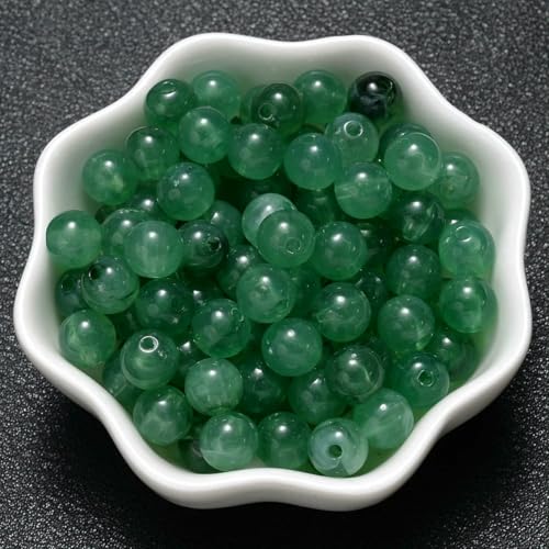 6–18 mm Farbverlauf-Acrylperlen, rund, Katzenauge, lose Abstandsperlen für die Schmuckherstellung, DIY, handgefertigtes Armband, Halskettenzubehör, 4–8 mm (100 Stück) von LNHBZ