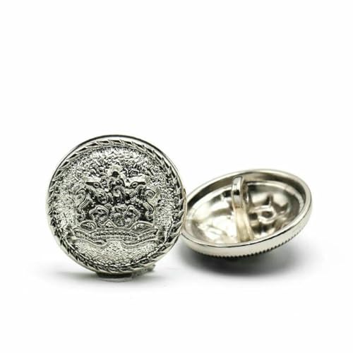 6 Stück 10–28 mm goldene Metallknöpfe, Kleidungsstück, Mantel, Nähzubehör, Knöpfe zum Basteln von Kleidung, schwarzer Punktölknopf, Punktölknopf, 4–28 mm von LNHBZ