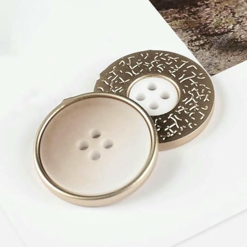 6 Stück Harzknöpfe mit 4 Löchern, Nähzubehör, Größe komplett für Kleidung, dekorative Metallknöpfe, handgefertigt, DIY-Khaki, 28 mm 6 Stück Harzknöpfe mit 4 Löchern, Nähzubehör, Größe komplett für Kleidung, dekorative Metallknöpfe, handgefertigt, DIY-Khaki, 28 mm von LNHBZ