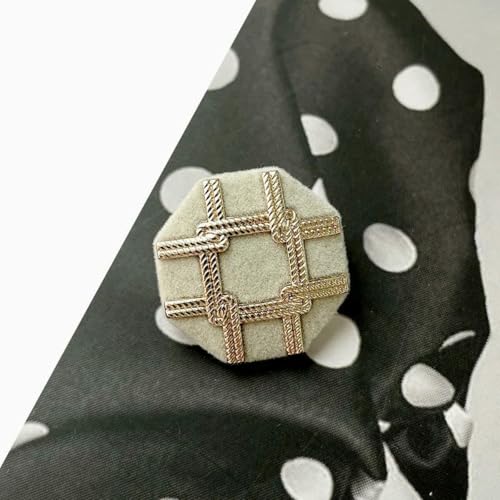 6 Stück luxuriöses Design mit Strasssteinen eingelegter Metallknopf für Kleidung, Mantel, Rock, Kleidungszubehör, Glod Black-Nr. 8–20 mm von LNHBZ