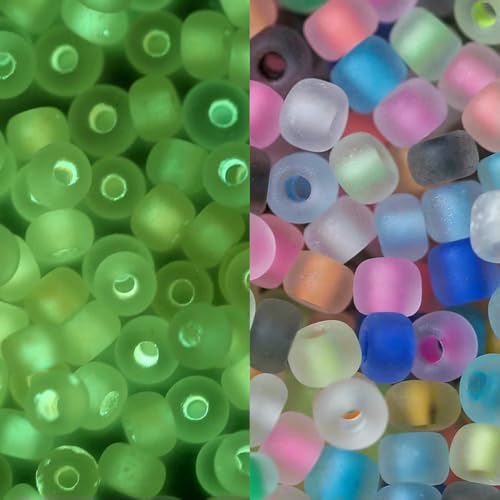 600 Stück 3,0 mm leuchtende Glasperlen, im Dunkeln leuchtend, lose Abstandsperlen zum Selbermachen von Schmuck, Markierungen, Halsketten, Armbändern, Zubehör – gemischt – 3,0 mm x 600 Stück von LNHBZ