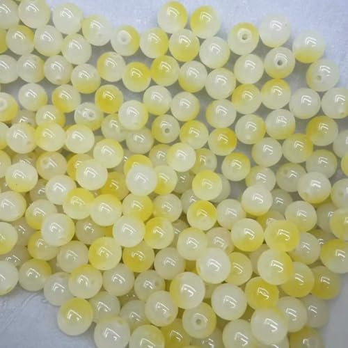 8 mm/50 Stück süße zweifarbige lose Glasperlen für handgefertigte DIY-Armbänder, Halsketten, Schmuckherstellung, dekorative Perlen-Gelb_a-8 mm 8 mm/50 Stück süße zweifarbige lose Glasperlen für handgefertigte DIY-Armbänder, Halsketten, Schmuckherstellung, dekorative Perlen-Gelb_a-8 mm von LNHBZ