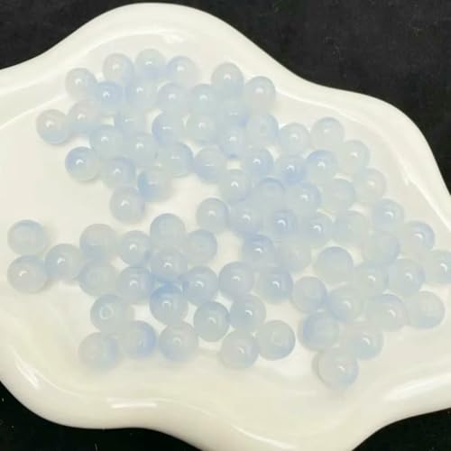 8 mm/50 Stück süße zweifarbige lose Glasperlen für handgefertigte DIY-Armbänder, Halsketten, Schmuckherstellung, dekorative Perlen – Hellblau – 8 mm von LNHBZ