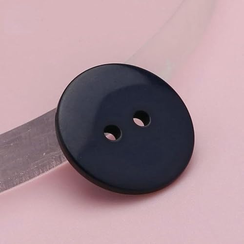 9–30 mm gemischter Knopf, Kinderkleidung, bunt, Doppelaugen-Brotknopf für DIY-Harz, Scrapbooking, Handstricken, Basteln, Großhandel, Marineblau, 44L, 28,0 mm, 10 Stück von LNHBZ