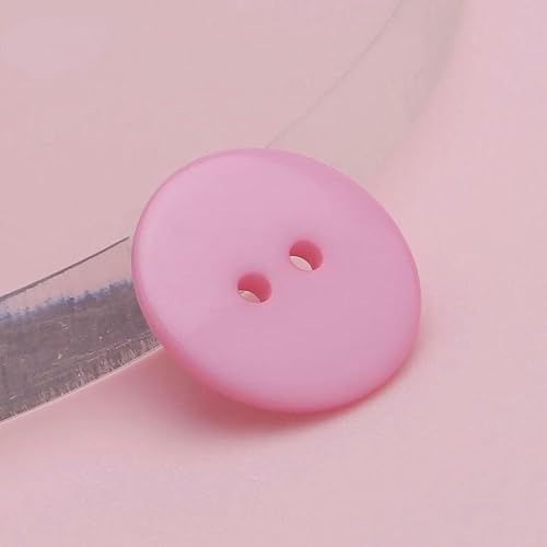 9–30 mm gemischter Knopf, Kinderkleidung, bunt, Doppelaugen-Brotknopf für DIY-Harz, Scrapbooking, Handstricken, Basteln, Großhandel, Pink, 28L, 18,0 mm, 50 Stück von LNHBZ