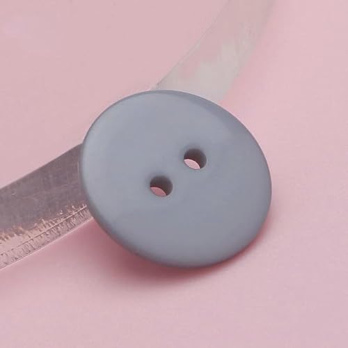 9–30 mm gemischter Knopf, Kinderkleidung, bunt, Doppelaugen-Brotknopf für DIY-Harz, Scrapbooking, Handstricken, Basteln, Großhandel, grau, 48L, 30,0 mm, 10 Stück von LNHBZ