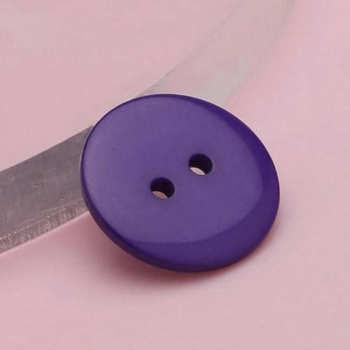 9–30 mm mehrfarbiger Doppelaugen-Brotknopf, runde Nähknöpfe aus Kunstharz für DIY-Scrapbooking, Kleidungsstücke, Pullover, Mäntel, Zubehör – Lila – 24L 15,0 mm von LNHBZ