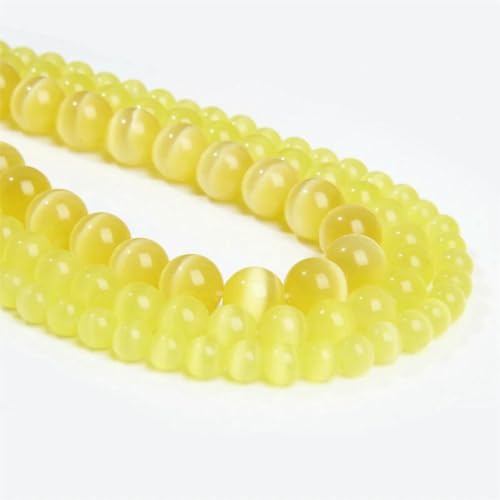 AAA+ Qualität Bunte Katzenaugenperlen Glasschnur Lose Abstandshalter Opal DIY Perlen für Schmuckherstellung Armband 4/6/8/10/12MM-Nr. 6-4,0 mm (ca. 92 Stück) von LNHBZ