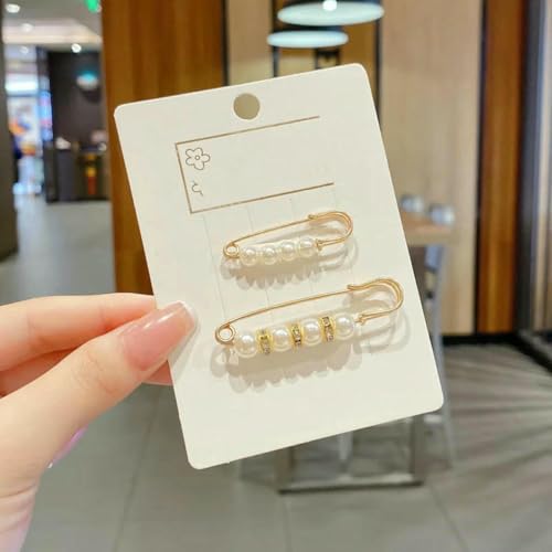 Abnehmbare Perlenbroschennadeln, Hosennadel, Dekoration, Knopfclips, Nähen, Schnallen für Jeans, Taillenverlängerung, Sicherheitsnadeln, J, 2 Stück von LNHBZ