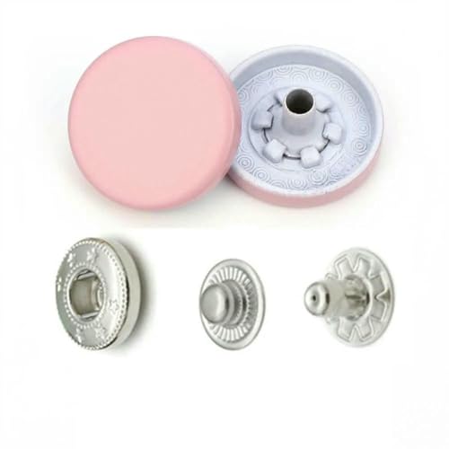 Bunte 831 Metall-Druckknöpfe, Druckknöpfe, Nähknöpfe für Lederhandwerk, Taschen, Kleidung, Mantel, Jacke, H094 Hellrosa, 831, 40er-Set Bunte 831 Metall-Druckknöpfe, Druckknöpfe, Nähknöpfe für Lederhandwerk, Taschen, Kleidung, Mantel, Jacke, H094 Hellrosa, 831, 40er-Set von LNHBZ