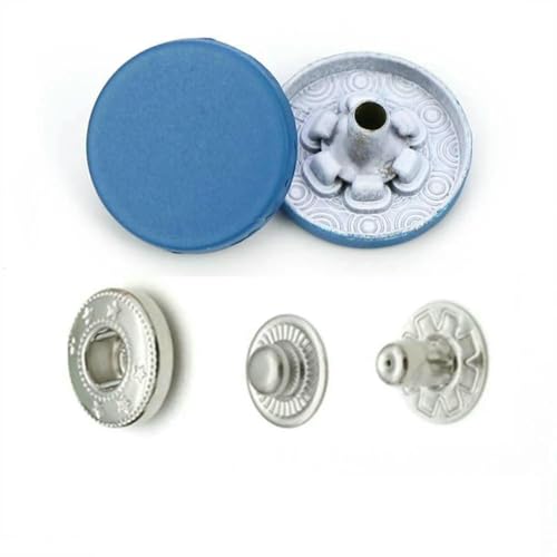 Bunte 831 Metall-Druckknöpfe, Nähknöpfe für Lederhandwerk, Taschen, Kleidung, Mantel, Jacke, H105, Pfauenblau, 831, 40er-Set von LNHBZ