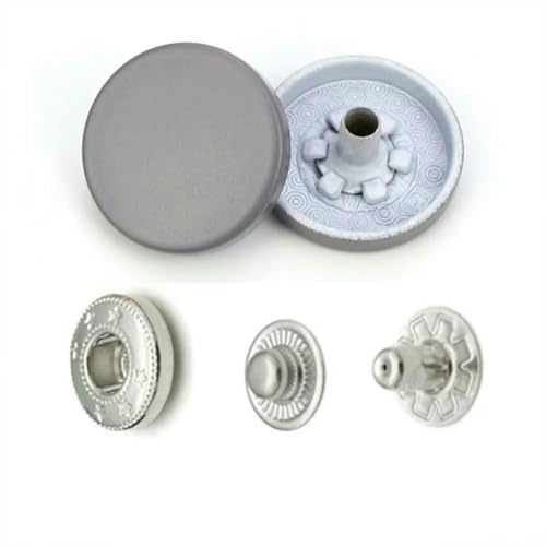 Bunte 831 Metall-Druckknöpfe zum Nähen von Knöpfen für Lederhandwerkstaschen, Kleidung, Mäntel, Jacken, H088, grau, 831, 40 Stück Bunte 831 Metall-Druckknöpfe zum Nähen von Knöpfen für Lederhandwerkstaschen, Kleidung, Mäntel, Jacken, H088, grau, 831, 40 Stück von LNHBZ