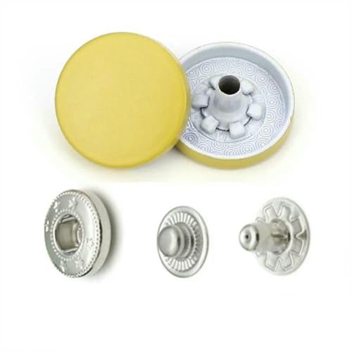 Bunte 831 Metall-Druckknöpfe zum Nähen von Knöpfen für Lederhandwerkstaschen, Kleidung, Mäntel, Jacken, H100 Gelb 831, 40er-Set Bunte 831 Metall-Druckknöpfe zum Nähen von Knöpfen für Lederhandwerkstaschen, Kleidung, Mäntel, Jacken, H100 Gelb 831, 40er-Set von LNHBZ