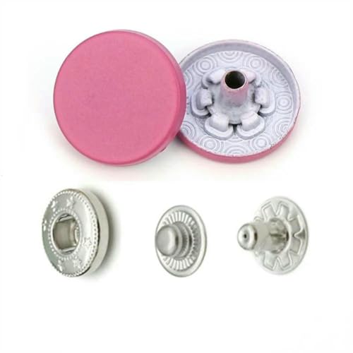 Bunte 831 Metall-Druckknöpfe zum Nähen von Knöpfen für Lederhandwerkstaschen, Kleidung, Mäntel, Jacken, H102 Pink, 831, 40er-Set Bunte 831 Metall-Druckknöpfe zum Nähen von Knöpfen für Lederhandwerkstaschen, Kleidung, Mäntel, Jacken, H102 Pink, 831, 40er-Set von LNHBZ