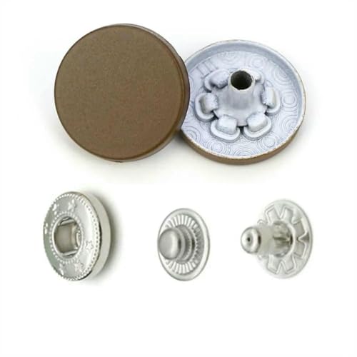 Bunte 831 Metall-Druckknöpfe zum Nähen von Knöpfen für Lederhandwerkstaschen, Kleidung, Mäntel, Jacken, H136 Kaffeebraun-831, 40er-Set Bunte 831 Metall-Druckknöpfe zum Nähen von Knöpfen für Lederhandwerkstaschen, Kleidung, Mäntel, Jacken, H136 Kaffeebraun-831, 40er-Set von LNHBZ
