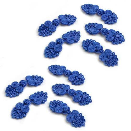 Chinesische Knoten für Froschknöpfe, 10 Paar Perlenverschlussknöpfe, DIY-Bastelarbeiten, Neu, für Saphir von LNHBZ