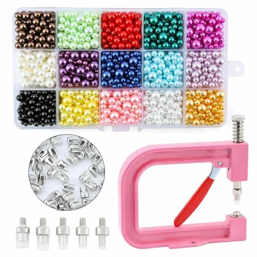 DIY Crafts Perlensetzmaschine Rosa Nietenknöpfe Bastelperlen Werkzeuge Waren für kreative Arbeitskleidung/Puppenzubehör-Rosa Perlenset B DIY Crafts Perlensetzmaschine Rosa Nietenknöpfe Bastelperlen Werkzeuge Waren für kreative Arbeitskleidung/Puppenzubehör-Rosa Perlenset B von LNHBZ