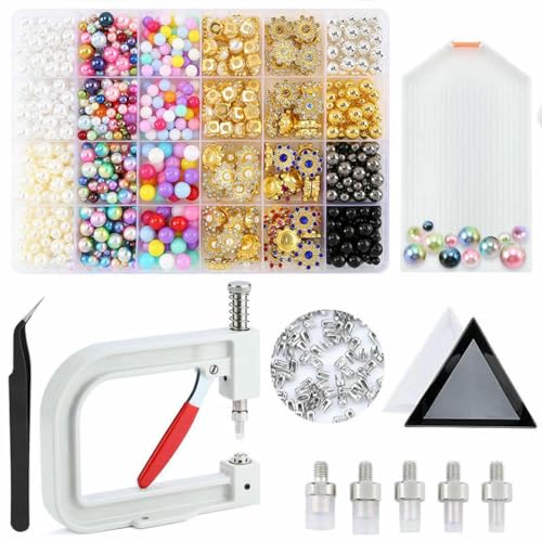 DIY Crafts Perlensetzmaschine Rosa Nietknöpfe Bastelperlen Werkzeuge Waren für kreative Arbeitskleidung/Puppenzubehör-weißes Werkzeugset DIY Crafts Perlensetzmaschine Rosa Nietknöpfe Bastelperlen Werkzeuge Waren für kreative Arbeitskleidung/Puppenzubehör-weißes Werkzeugset von LNHBZ